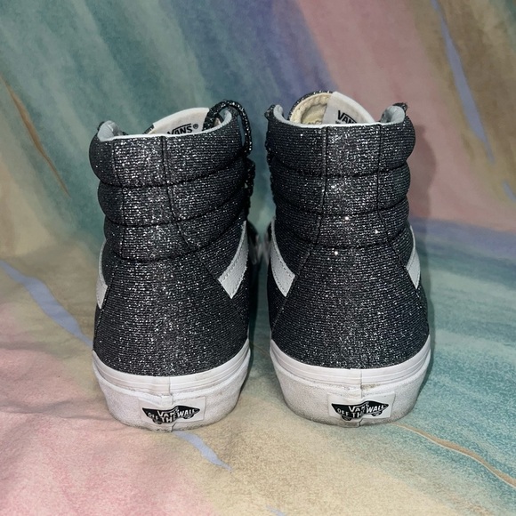 Vans SK8-Hi Reissue women’s size 8.5 Shoes Lurex Glitter-Black - Picture 5 of 9